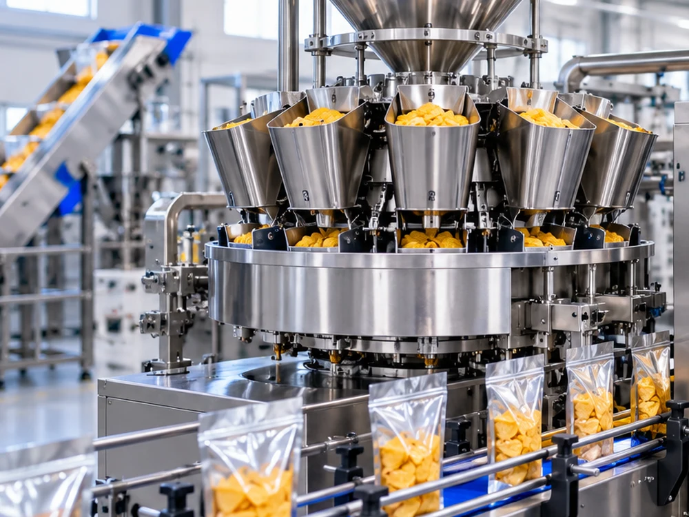 Multi-head weigh filler machine